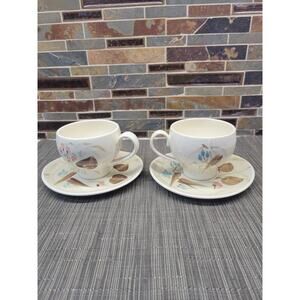 2 Vintage Random Harvest, Red Wing Pottery, Cup & Saucer, Futura Shape 1955